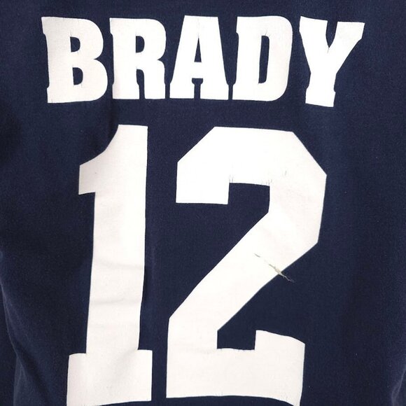 Vintage New England Patriots T Shirt Mens Size Medium Blue Y2K Tom Brady NFL - Picture 6 of 8